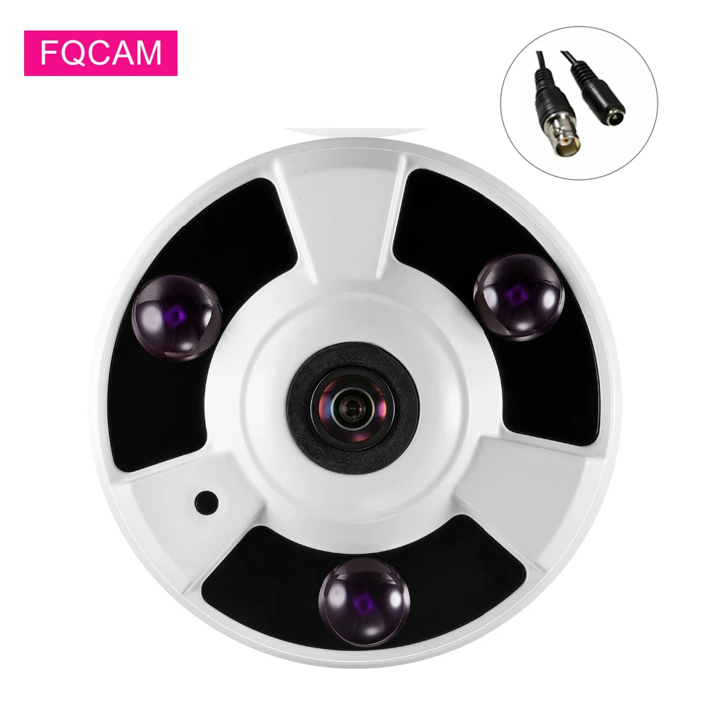 AHD Wide Angle Dome CCTV Security Camera 180 Degree Fisheye 5MP Home Surveillance IR Night Vision 20M OSD Analog Infrared