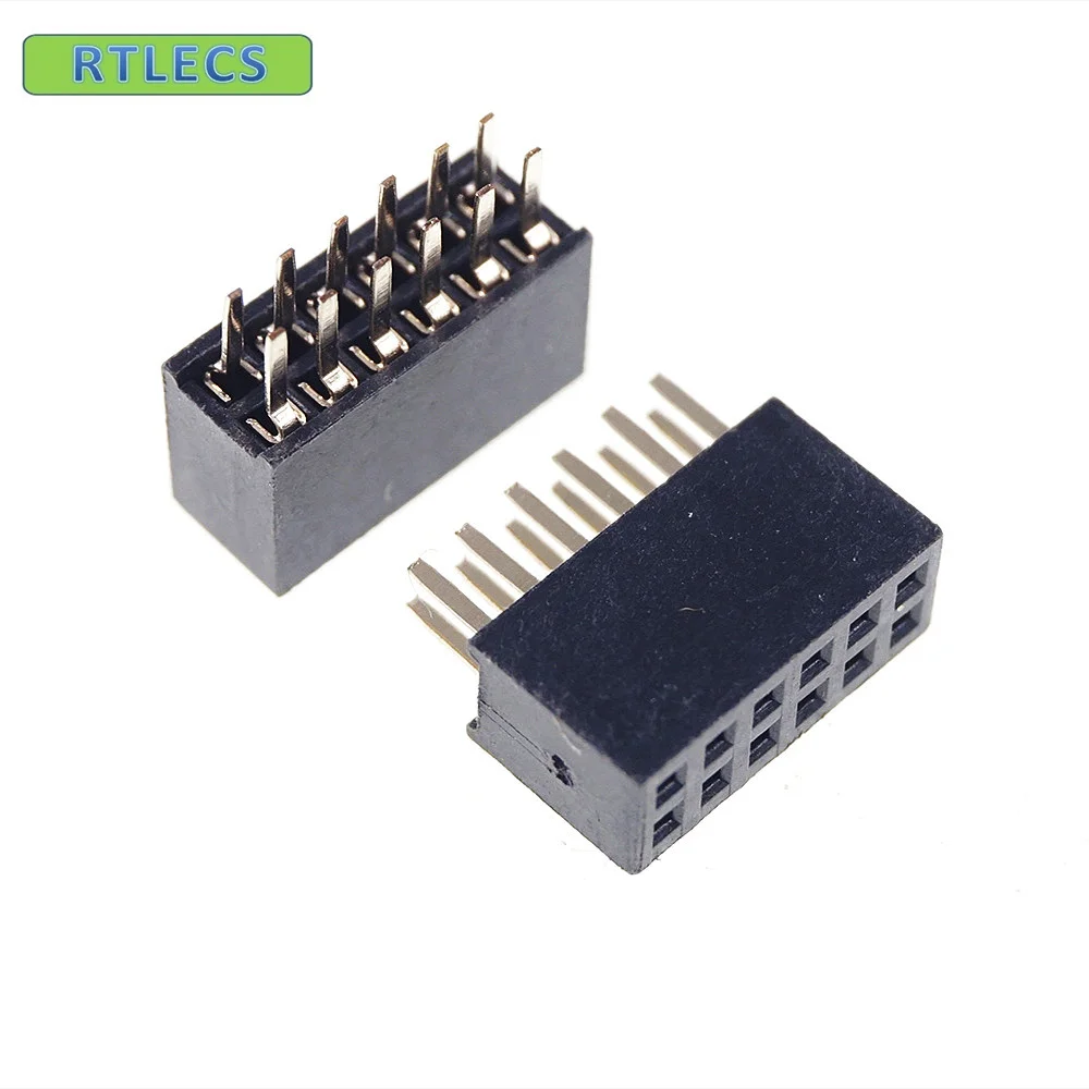 1000pcs 2x6 P 12 pin 1.27mm Pitch Pin Header Female dual row straight through hole DIP Rohs Lead free