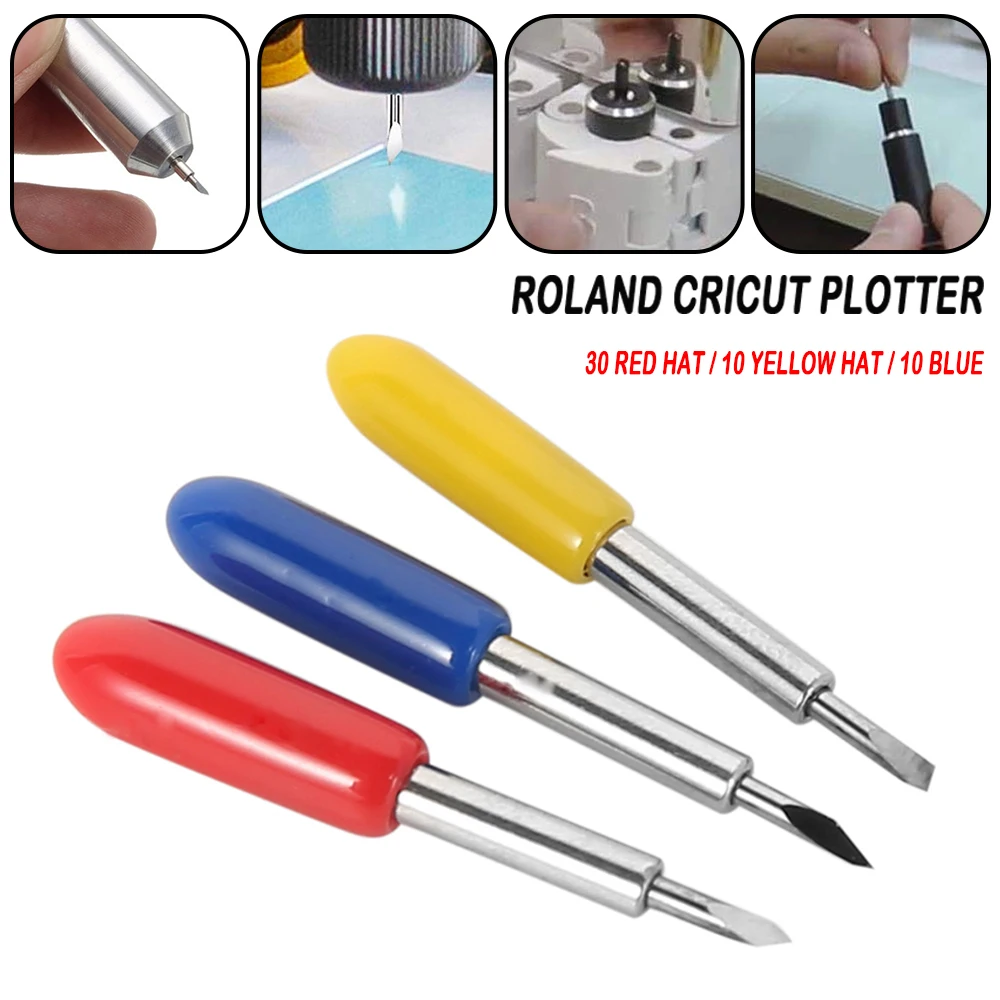 Imagem -03 - Roland Cricut Cutting Plotter Cortador de Vinil Lâminas de Faca Offconjunto Ferramentas de Escultura Afiadas e Duráveis 30 Graus 45 Graus 60 Graus 50 Pcs 30 Pcs 10 Pcs