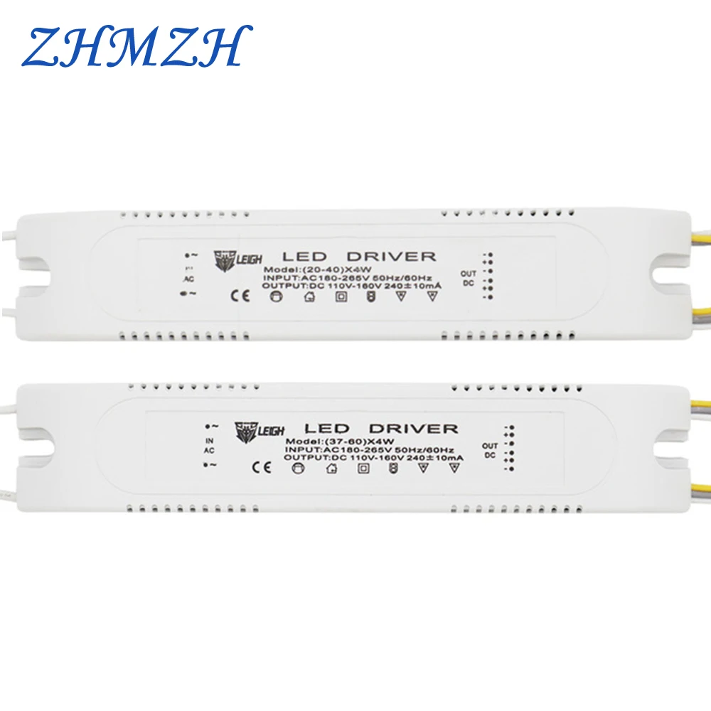 zhmzh fonte de alimentacao led 240ma saida de corrente constante saidas led driver 220v transformador de iluminacao ce para luzes de teto 01