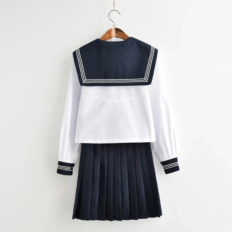 New Sales White School Uniform Japanese Girls Class Navy Sailor Uniforms Students Clothes Anime Cosplay Sailor Suits