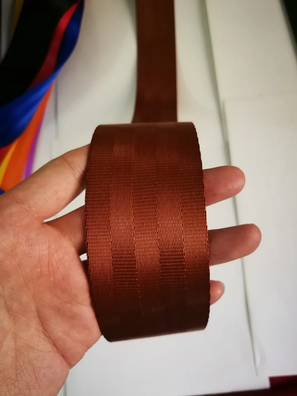 XIMOOR 4-36Meter Brown Car Seat Belt Webbing Universal Car Personalized Modification Seat Belt Webbing Car Accessories