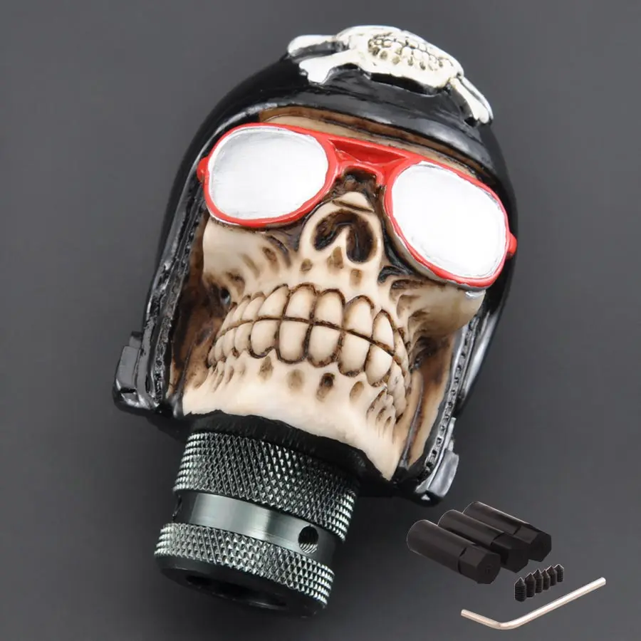 Universal Car Skull Head Car Gear Shifter Knob Skull Shifter Lever Fit For Manual Transmission