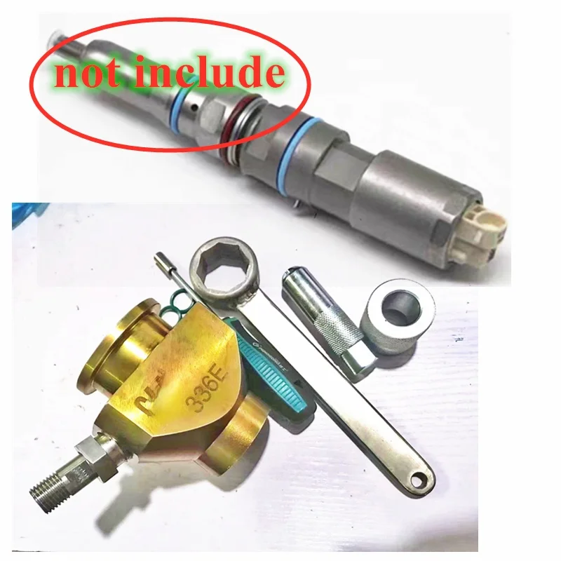 Diese Common Rail Injector Disassemble Tool AHE Measuring Oil Return Clamp Adaptor  Set For CAT 336E 456-3493