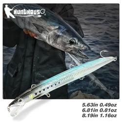 Hunthouse Minnow Fishing Lures Long Casting Floating 143mm/14g 173mm/23g 208mm/33g Sandeel Jerkbait Seabass Bait Fish Tackle