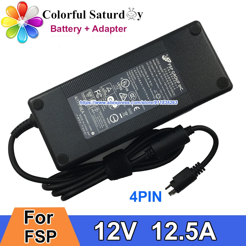 4PIN FSP FSP150-AHAN1 12V 12.5A AC/DC Adapter For QNAP TS-412 TS-409 TS-410 TS 419 TA-419 TS-431P TURBO NAS SERVER FSP135-AHAN1