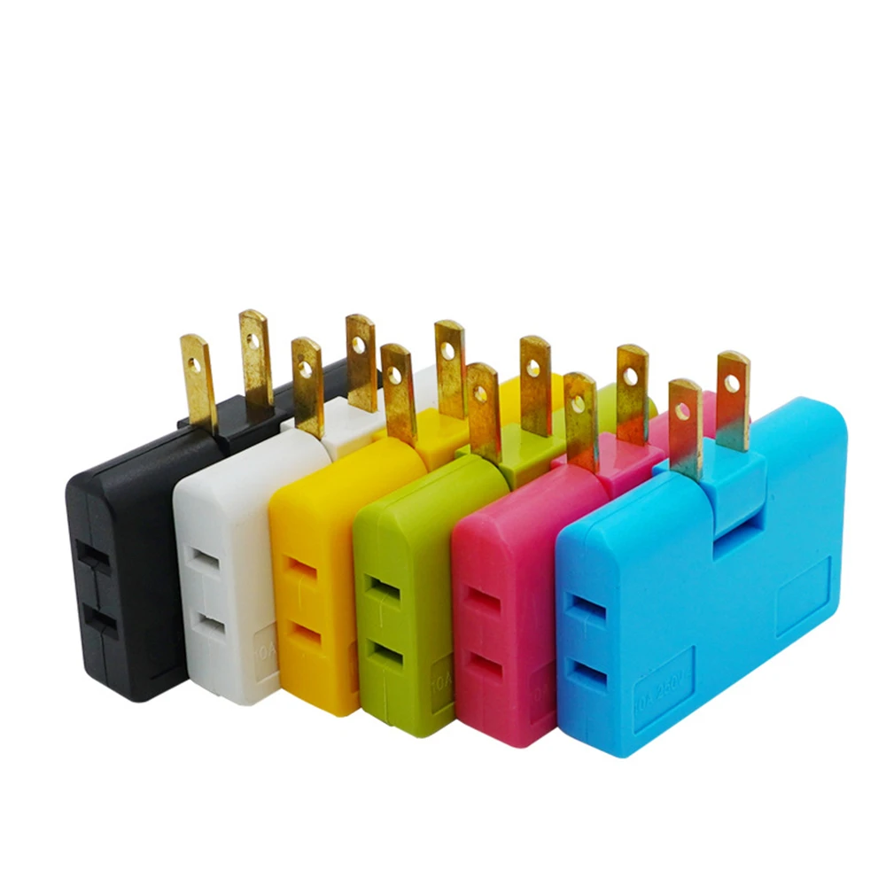 1 pezzo di convertitore di presa girevole uno In tre spina di prolunga a 180 gradi Multi Plug Mini adattatore di presa Wireless sottile US AC