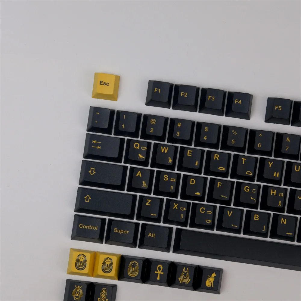 GMK Pharaon Keycap Anh Đào Hồ Sơ PBT 128 Phím Nhuộm-Subbed 1.75U 2U Dịch Chuyển Cho Bàn Phím Cơ