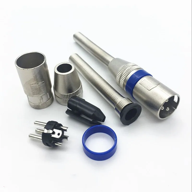 1 قطعة سماعات عالية الجودة 3Pin المعادن XLR محول أنثى/ذكر 3-كول طويل الذيل الربيع التوصيل ميكروفون موصل التوصيل MIC محول