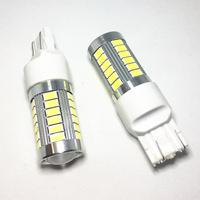 2PCS T20 7443 led White Auto Reverse Lamps W21W WY21W 33 smd 5730 5630 LED Car Yellow Amber Turn Signal Bulb Red Brake light 12V