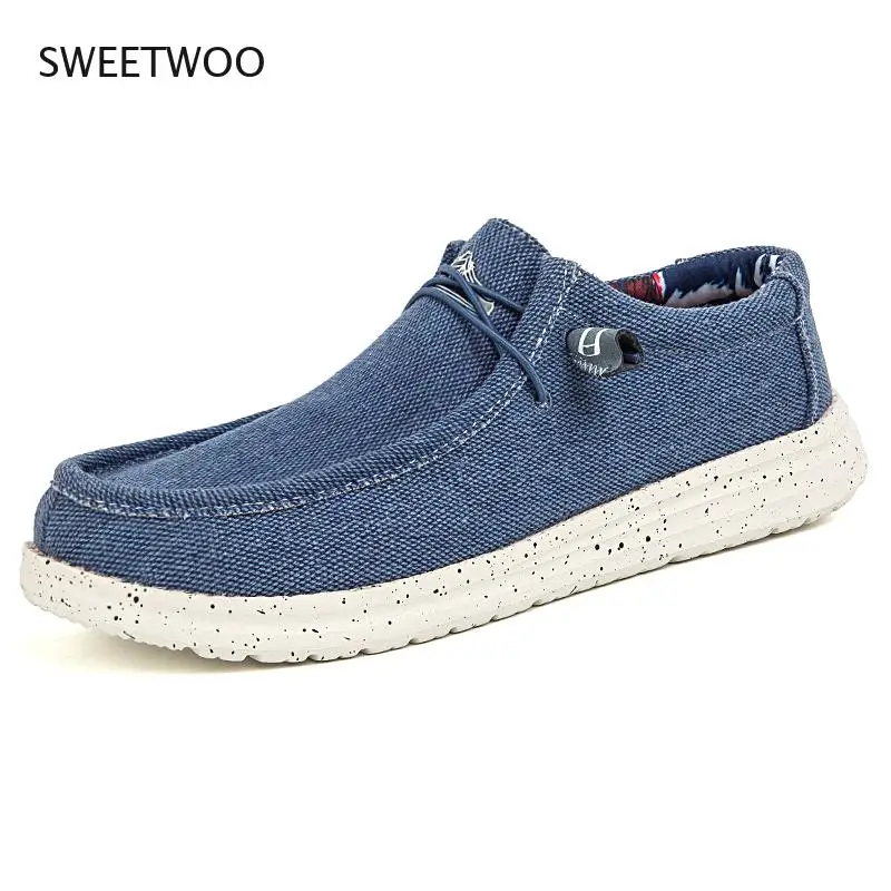 Men's canvas boat shoes outdoor loafers fashion casual flat non-slip XL 47 summer new style 2021