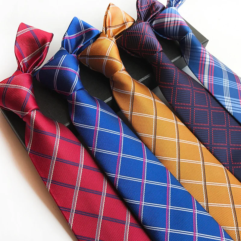 Corbata de alta calidad para hombre, corbatas informales de 8cm para traje de negocios, boda, negro, rojo, amarillo, verde, azul marino y plata,