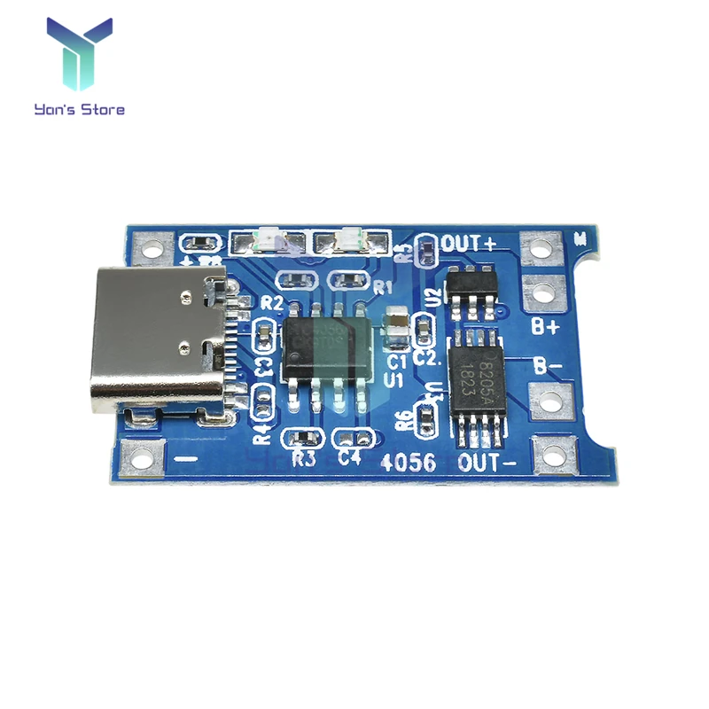 TC4056A 5V 1A Lithium Li-ion Battery Battery Charger Module Micro USB Type-C Protection Board Power Supply 18650 Charging Board