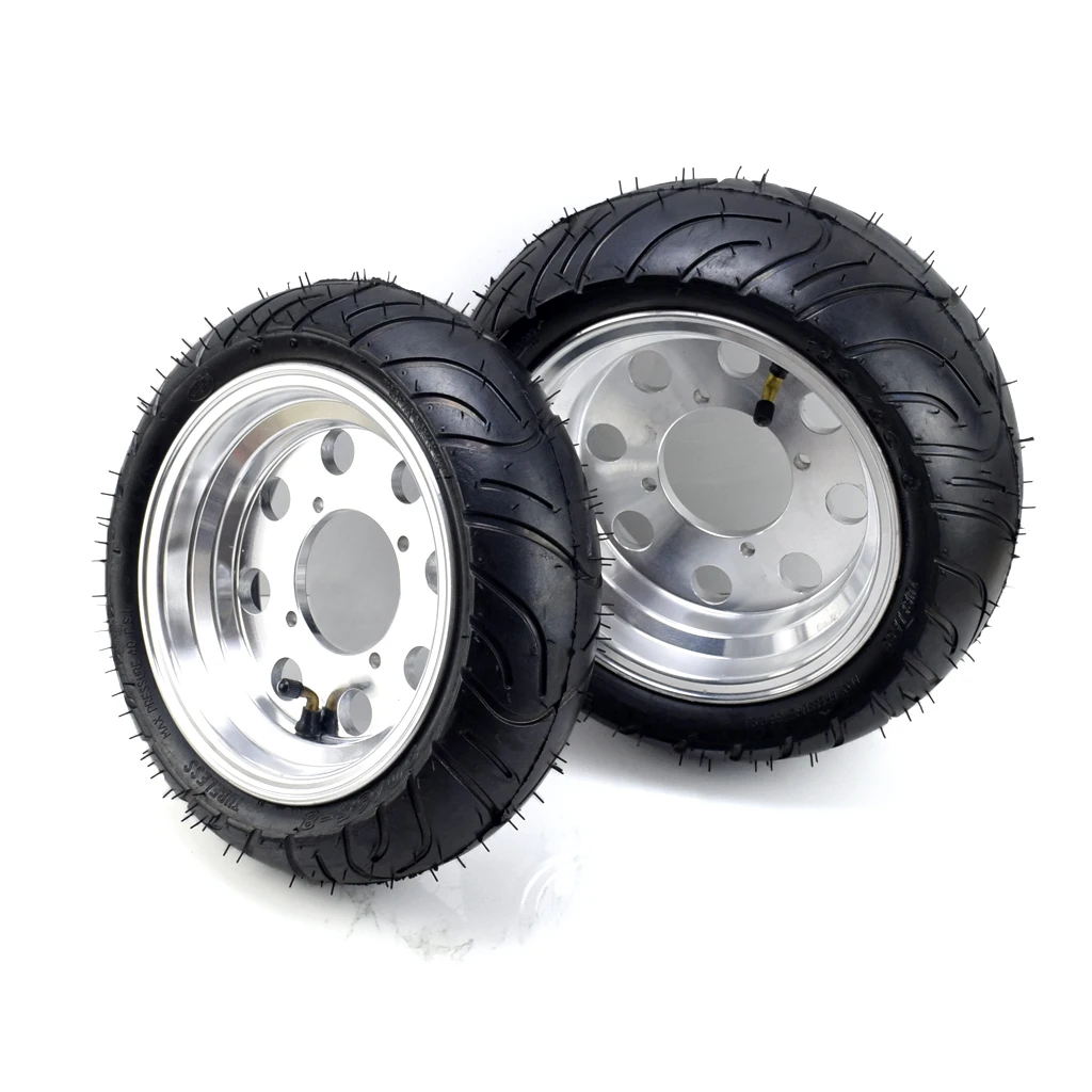 8 inch Tubeless Tyres vacuum & rims wheels 90/65-8 front Tire &130