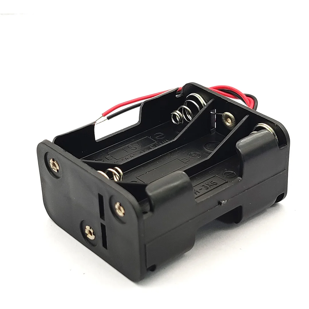 6AA คลิปแบตเตอรี่9V Slot ผู้ถือกล่องแบตเตอรี่กรณีแบตเตอรี่ AA ขนาด6 * AA Stack Line