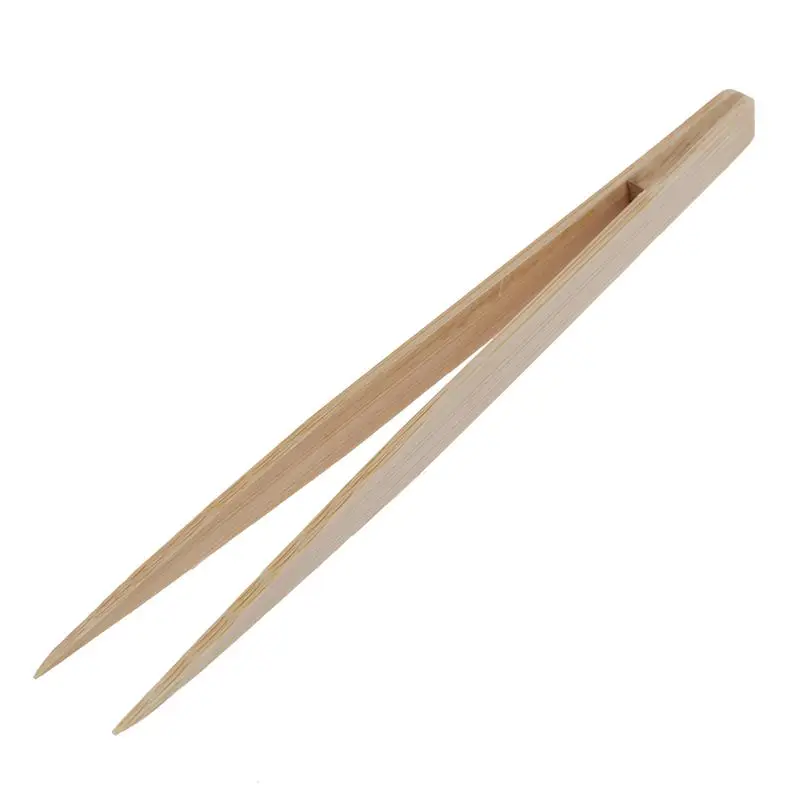 Pointy Tip Bamboo Straight Tweezer Tea Tong Handy Tool