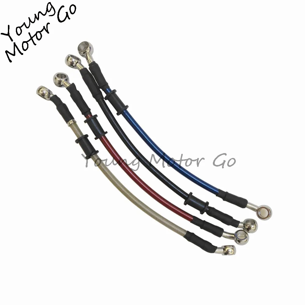 Short 27 34 39 cm Universal Motorcycle Dirt Bike Braided Steel Hydraulic Reinforce Brake line Clutch Oil Hose line Tube Pipe