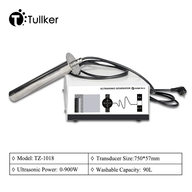 900W Tullker Immersible Ultrasonic Cleaner Generator Rod DPF PCB Board Sonic Cleaning Machine Hardware Car Tool Parts