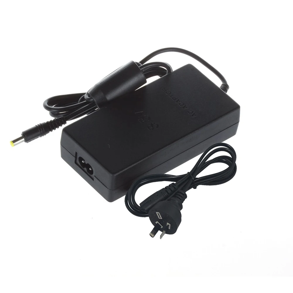 100 pcs US/EU/UK/AU Plug AC Adapter Charger Cord Cable Supply Power For PS2  Slim Console Black