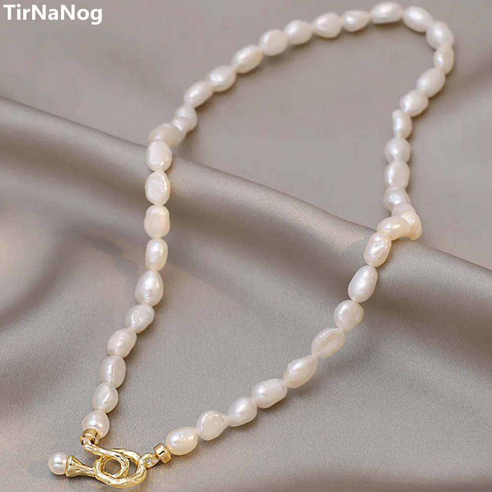 

Baroque Natural Freshwater Pearl Necklace 2021 New Contracted Joker Female Temperament Collarbone Chain