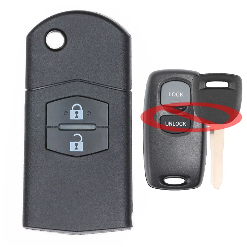 Keyecu Model No.: 41521 41601 41803 41835 41847 433MHz 4D63 Upgraded Flip Remote Car Key for Mazda 2 3 6 323 626 MVP Visteon