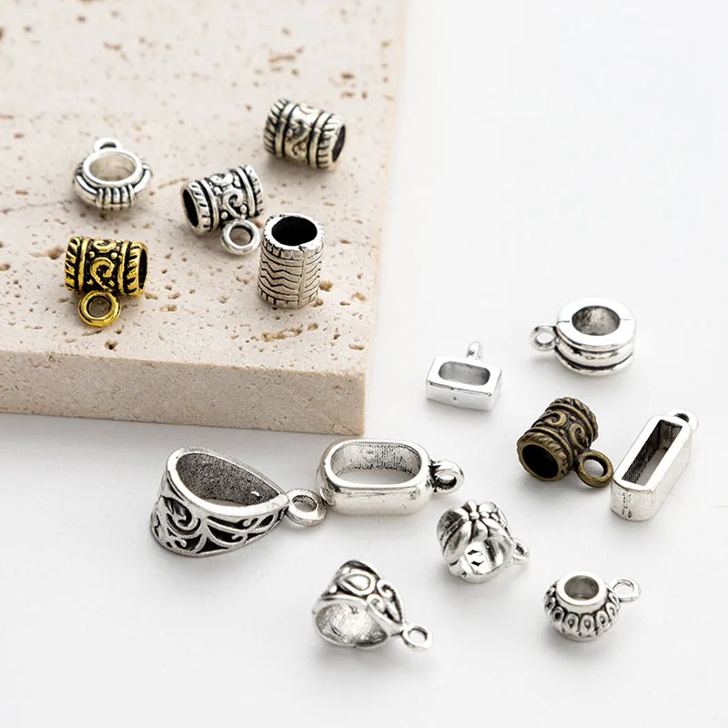 20PCS Antique Loose Beads Spacer Alloy Metal Beads Accessories Clips Clasps Connectors For Jewelry Making DIY Bracelet Necklace