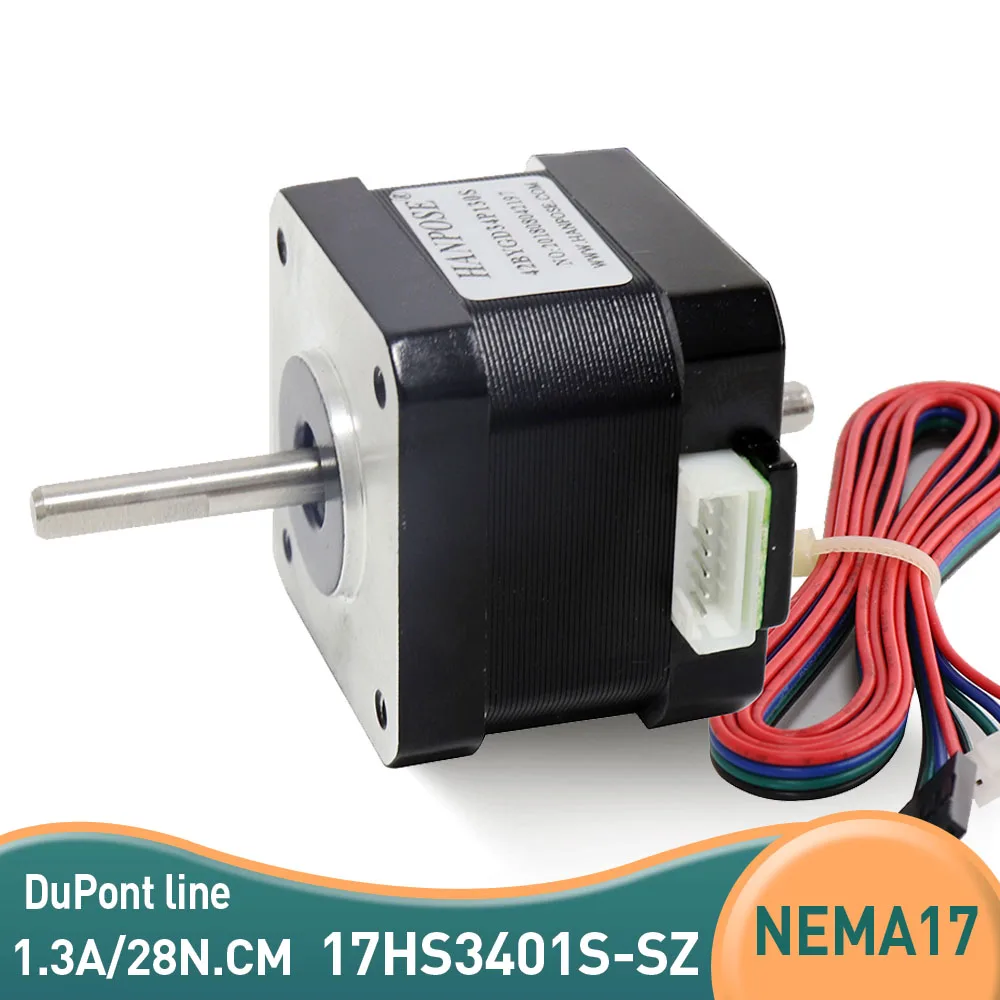 

NEMA17 Dual Axis Stepper Motor 28N.cm 1.3A 2 Phase 4 Leads 17HS3401S-SZ 1.8 Degree 3D Printer Accessories