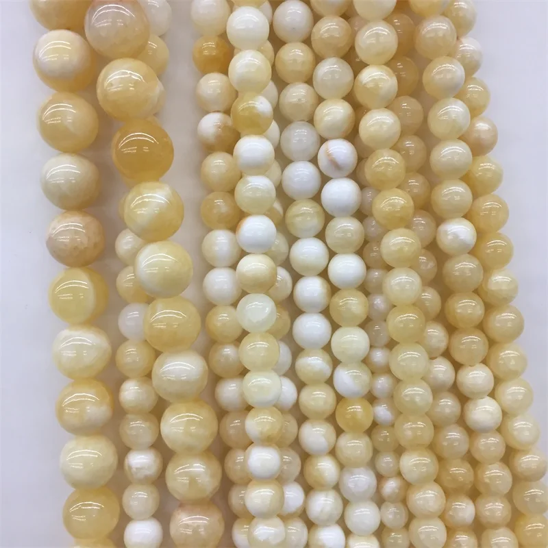 High Quality Natural Genuine Orange Yellow Calcite Round Jewellery Loose Ball Beads Gemstone 4mm 6mm 8mm 10mm 12mm 15\