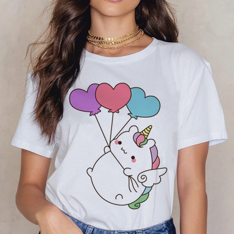 Unicornio Unicorn T Shirt Women Kawaii Harajuku T-shirt Ullzang Short Sleeve for Girl Tshirt Top Tees Summer Fashion Female Cute