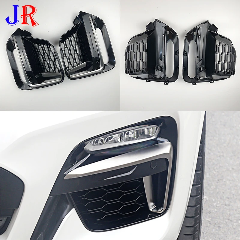 

For BMW New X3 G01 X4 G02 cerium Gery Lamp Cover 2018 2019 2020 Frame Trim Protector Exterior Cover Front Fog Light grille