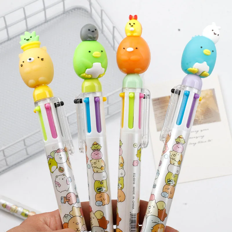 

24 pcs/lot Kawaii Sumikko Gurashi 6 Colors Ballpoint Pen Cute Press ball pens School Office writing Supplies Stationery Gift