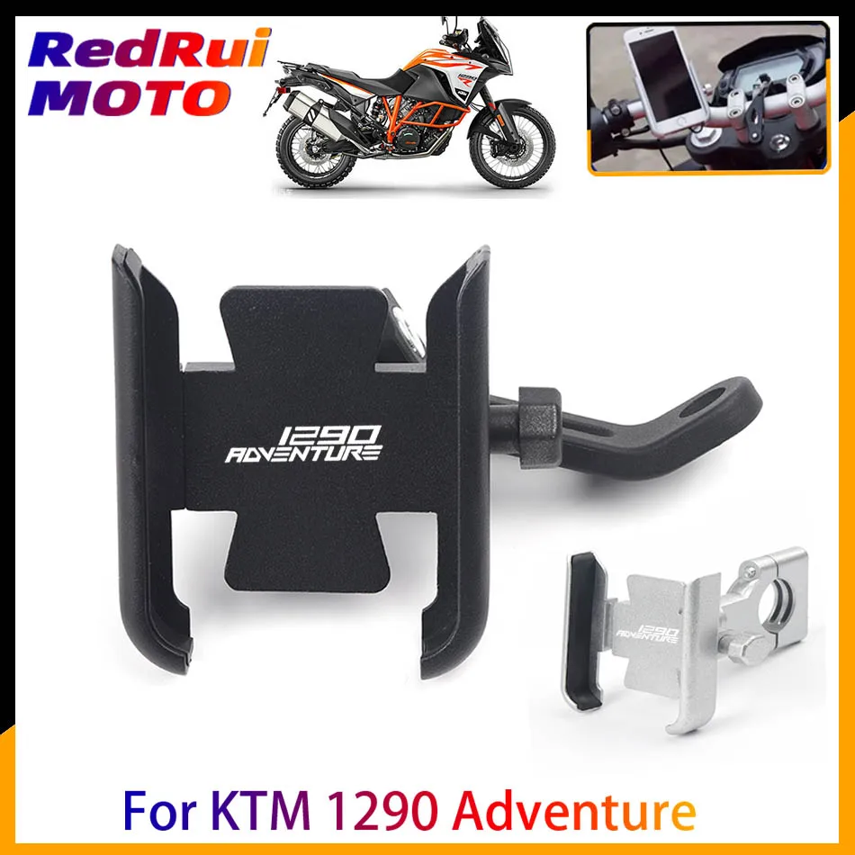 

For KTM 1290 Adventure Motorcycle CNC Aluminum Mobile Phone Holder GPS Navigator Rearview Mirror Handlebar Bracket Accessories