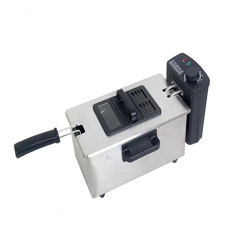 Máquina de patatas fritas para el hogar, freidora eléctrica de temperatura constante comercial, minifreidora de cocina, 3L