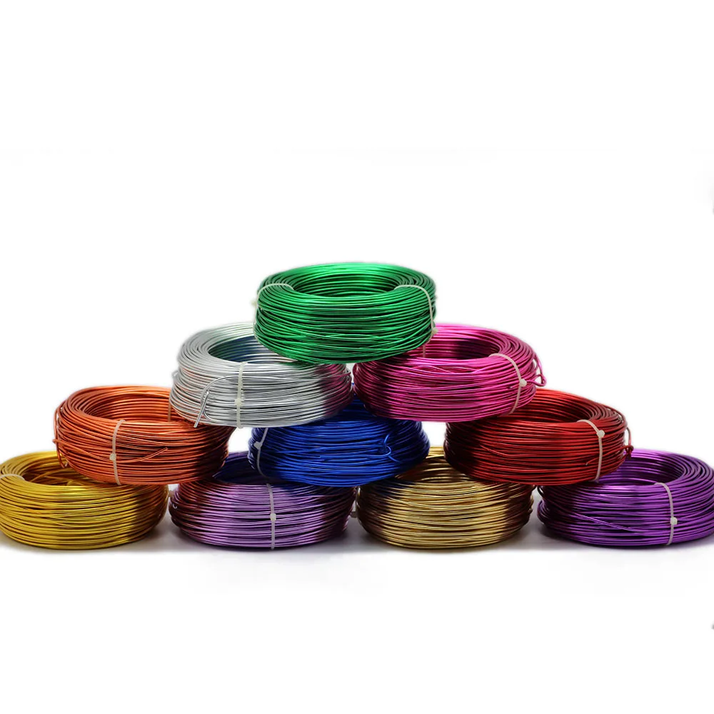 500G/Roll Round Aluminum Wire Jewellery Wire Soft DIY Jewelry Craft Painted Metal Wire Jewelry Making Accessories