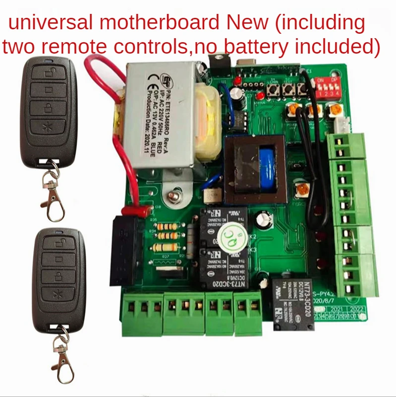 220VAC  2 remote controls motherboard PCB motor controller circuit board card for bisen baisheng sliding gate opener motor