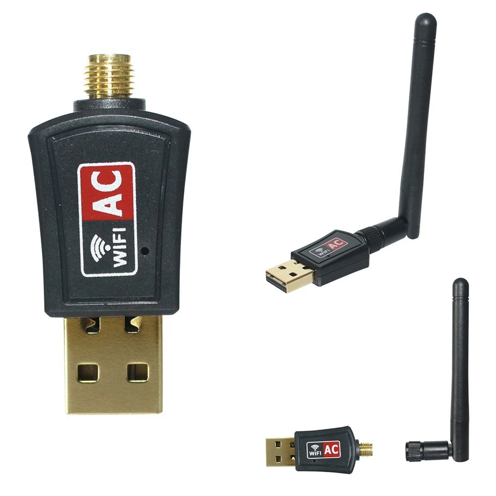 Dual-band wireless network card 600m 2.4g/5.8g wireless wifi receiver transmitter free drive wireless network card