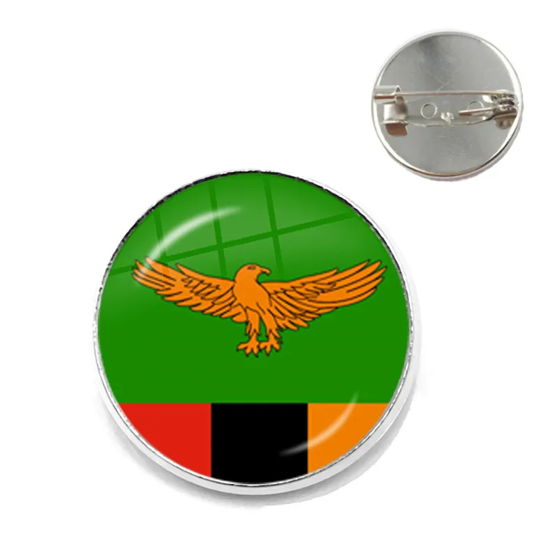 Malta Zambia Zimbabwe Łotwa Armenia Azerbejdżan Arabia Saudyjska ZEA Maroko Flaga narodowa Szklana broszka Kołnierz Szpilki Biżuteria Prezent — zdjęcie 5