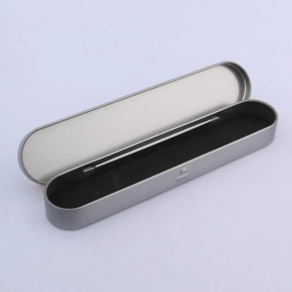 luxury High quality stainless steel Tinplate pencil case ink pen gift Pencil Pens storage box Stationery Office Supplies