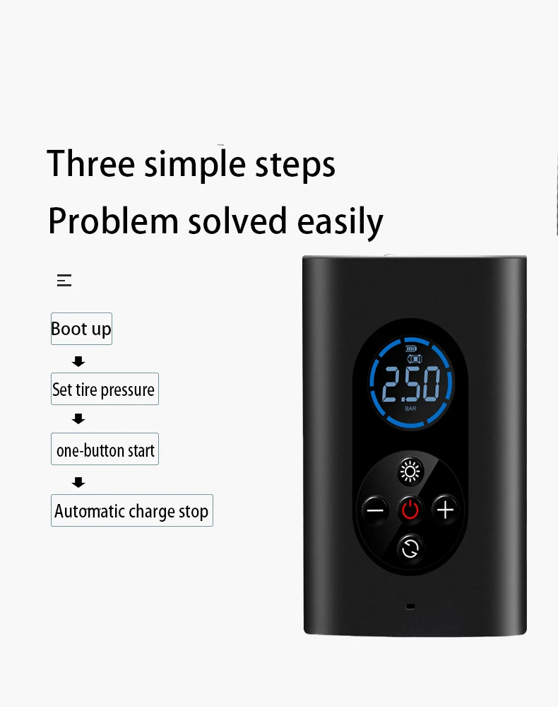 portable smart multi-function wireless family The car tire Vehicle-mounted air pump Auto supplies Built-in lithium battery