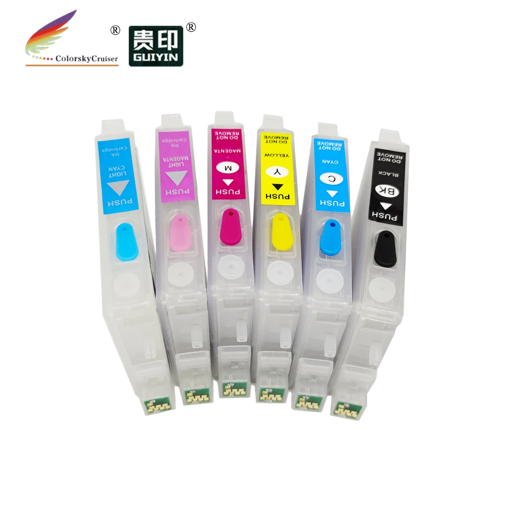 

(RCE-IC6CL32) refillable refill ink cartridge for Epson IC6CL32 ICBK32 PM-930C PM-940C PM-A870 PM-A890 PM-D750 PM-D770