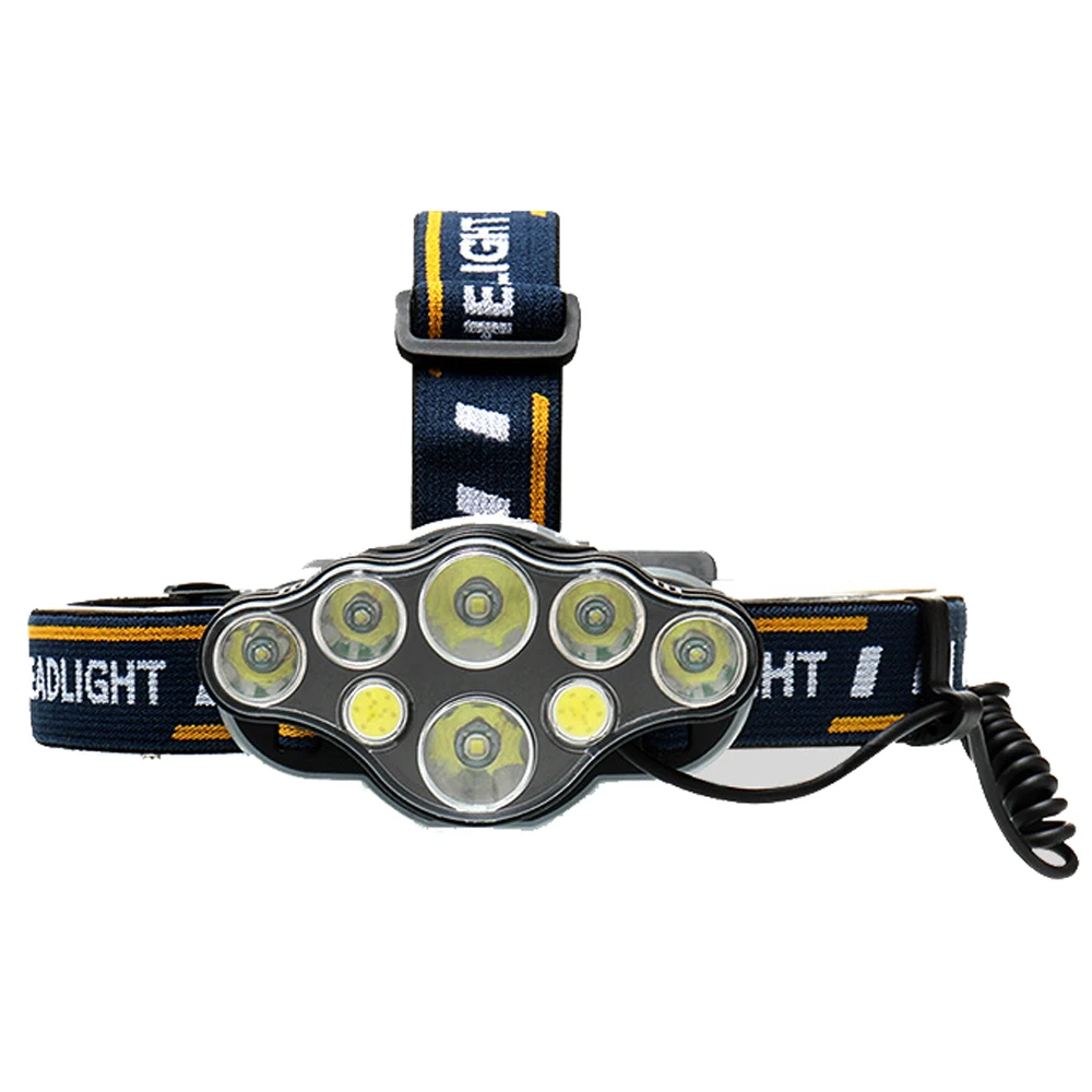 LED Headlamp Smart Light T6 COB High Power Rechargeable 18650 Battery Fishing  Camping Fishing Headlight Stepless Dimming