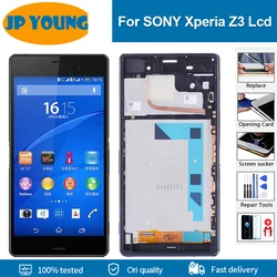 Qualidade Original LCD Display Touch Screen Digitizer Assembly Peças de Reposição, Fit para Sony Xperia Z3, D6603, D6633, D6653, L55T, 5,2