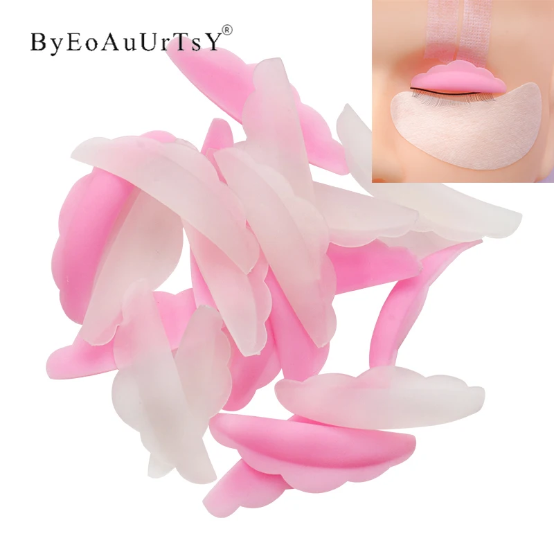 5 Pairs Silicone Lash Perm Pad Eyelash Lifting Patch Lashes Extension Perming Rods Shield Eyelashes Curler Applicator Lift Tool