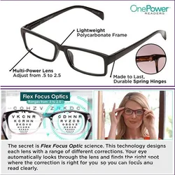 2021Newest Mulifocal One Power Readers High Quality Women Men Auto Adjusting Bifocal Reading Glasses +50 To +250