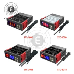 STC-1000 STC-3000 STC-3008 STC-3018 LED 디지털 온도 조절기, 온도 조절기 인큐베이터, 12V, 24V, 110V, 220V