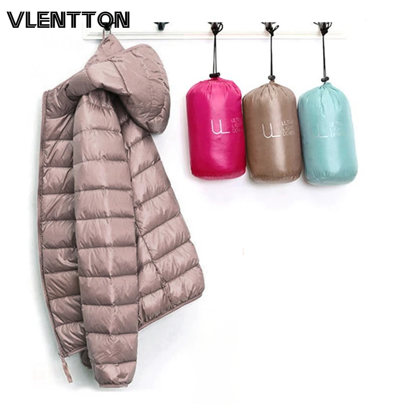 Plus Size 7XL Winter Newest Ultra Light Thin Warm 90% White Duck Down Jackets Women Casual Hooded Slim Coat Tops Female Outwear