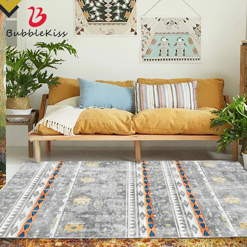 

Bubble Kiss Carpets For Living Room Nordic Style Home Rug Retro Geometric Pattern Floor Mat Color Rug Creativity Bedroom Carpet