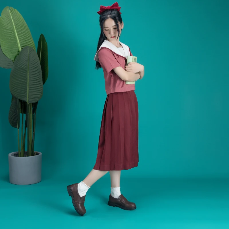 New Japanese Style College Student Shoes Women/Girls JK Platform Shoes Lolita Shoes Round Toe Black/Brown Soft PU Leather