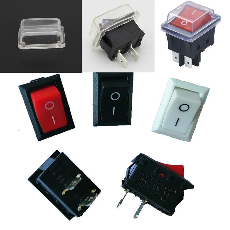 5pcs KCD11-101 3A / 250V Black 10 * 15mm SPST 2PIN in / From G130 Boat Car Dashboard Rocker Switch RV ATV Home