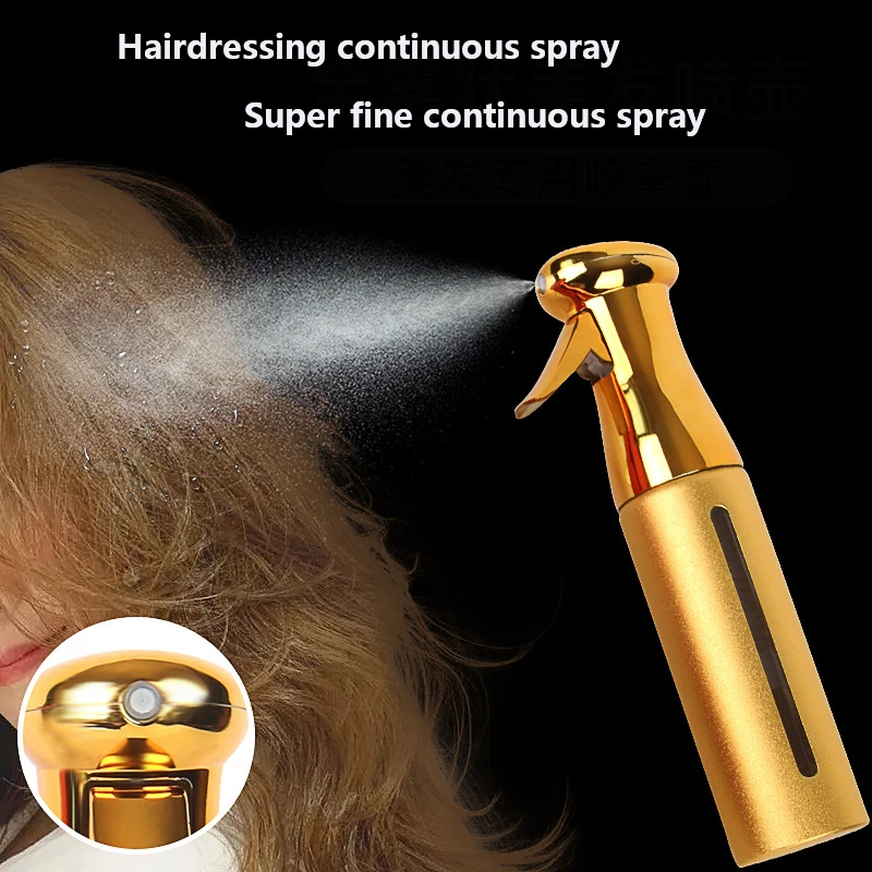 300ML Mist Spray Cleaning Bottle Salon Hairdressing Colour Continuous High Pressure Water Can Barbershop Tool